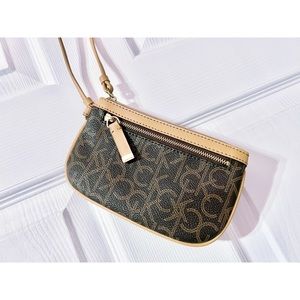 Calvin Klein logo wrist bag